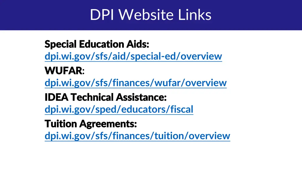 dpi website links