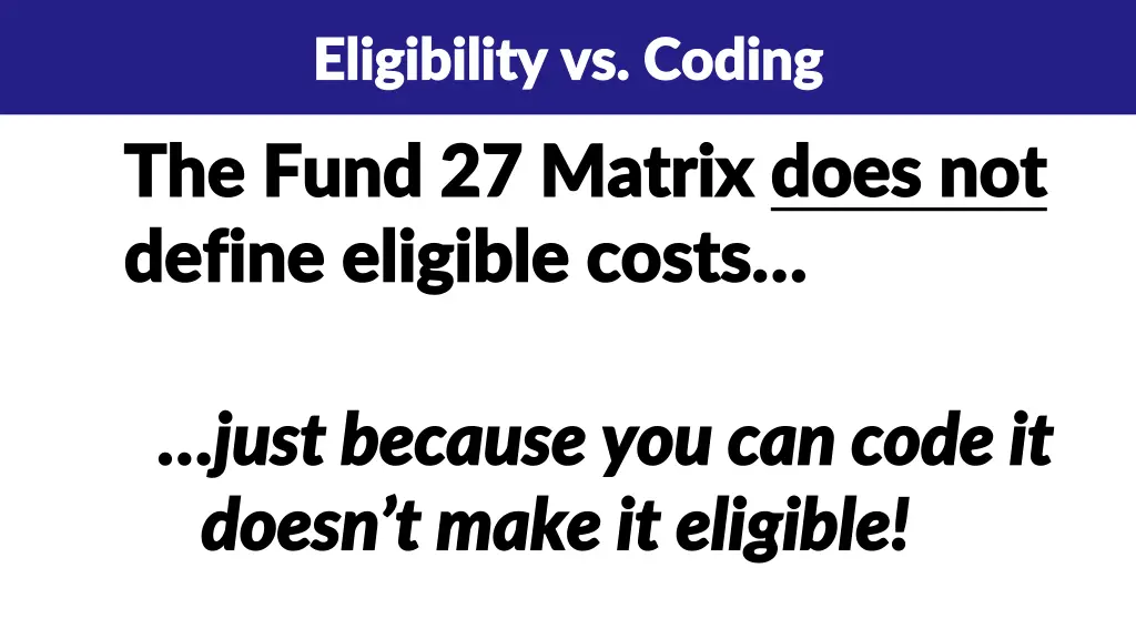 eligibility vs coding eligibility vs coding 2