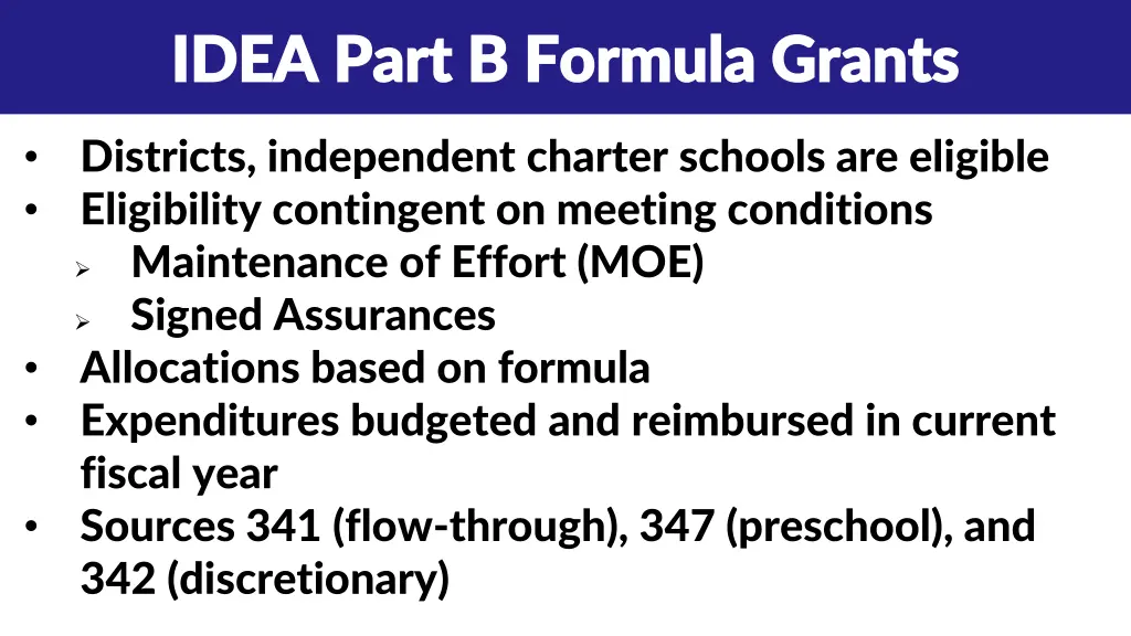 idea part b formula grants idea part b formula
