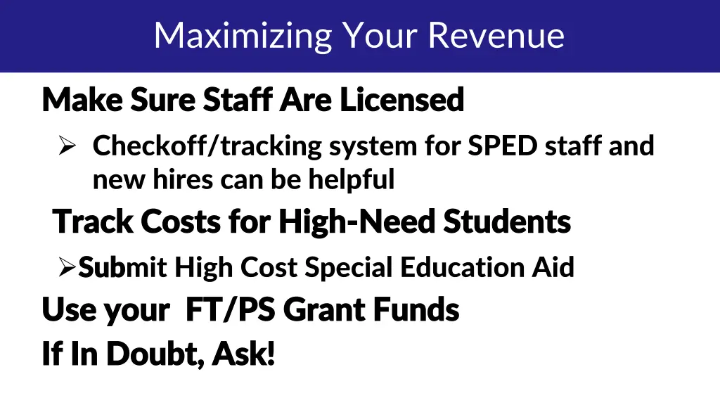 maximizing your revenue