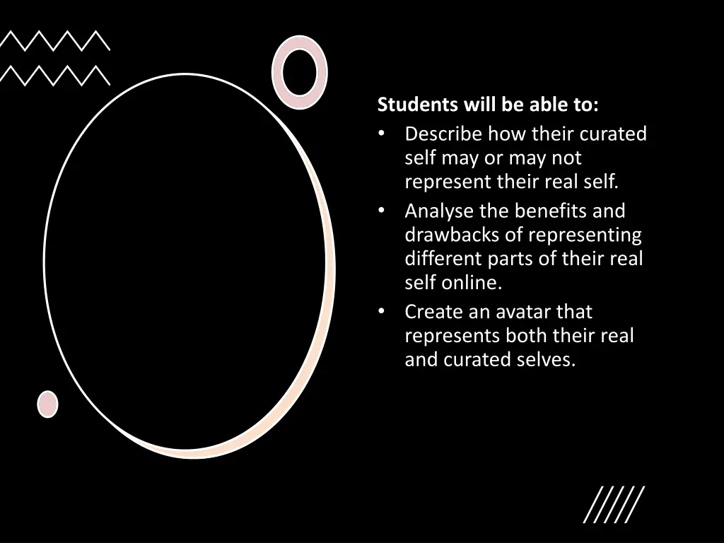 students will be able to describe how their