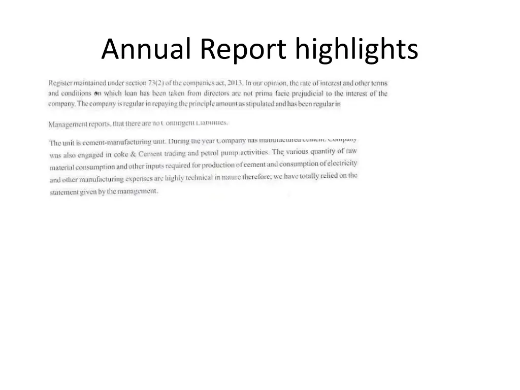annual report highlights