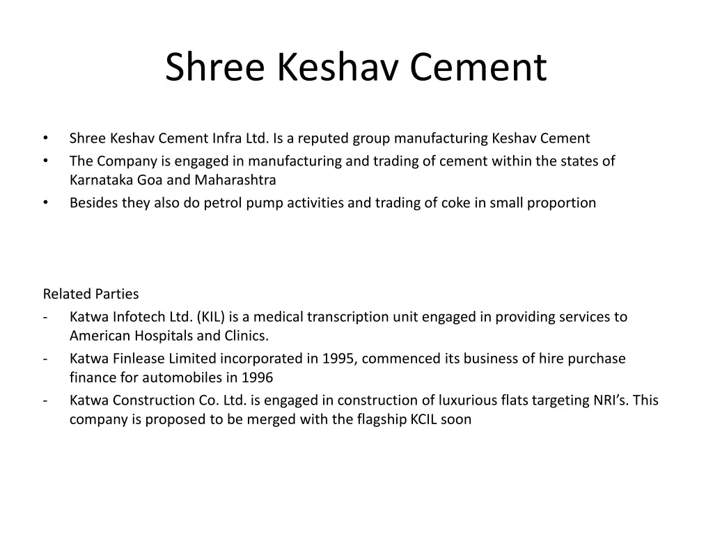 shree keshav cement