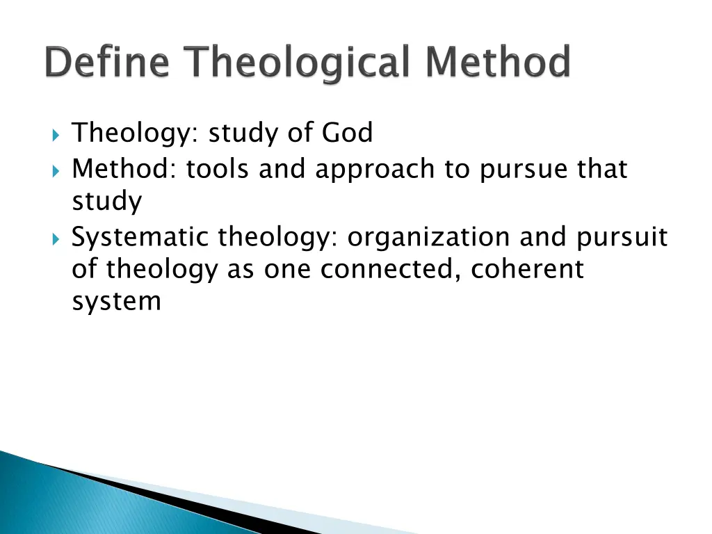 theology study of god method tools and approach