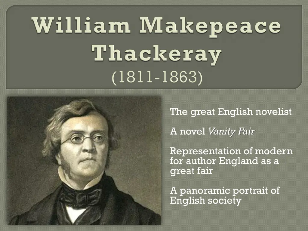 the great english novelist