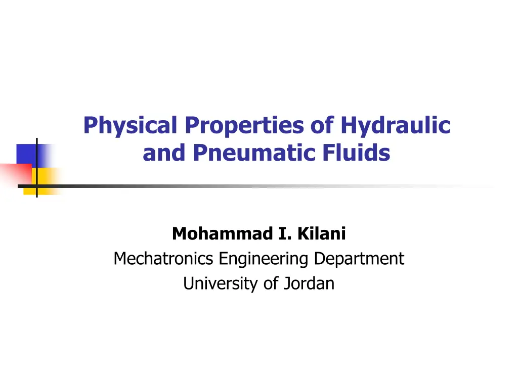physical properties of hydraulic and pneumatic