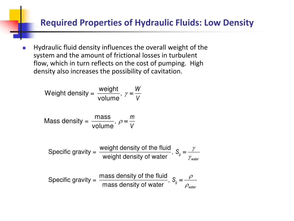 required properties of hydraulic fluids 2