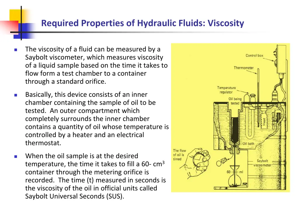 required properties of hydraulic fluids viscosity 6