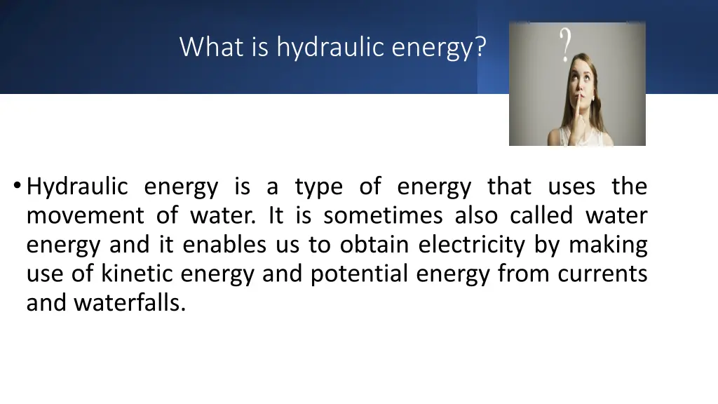 what is hydraulic energy