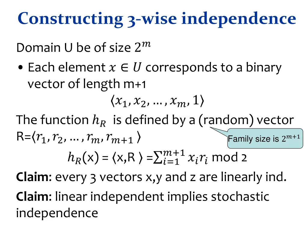 constructing 3 wise independence