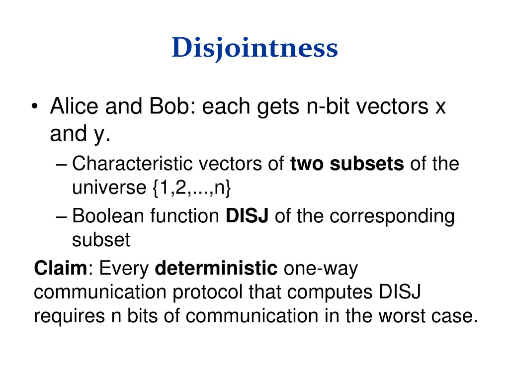 disjointness