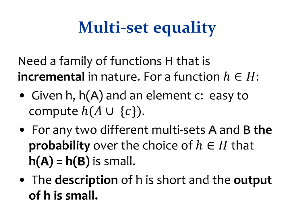 multi set equality 1
