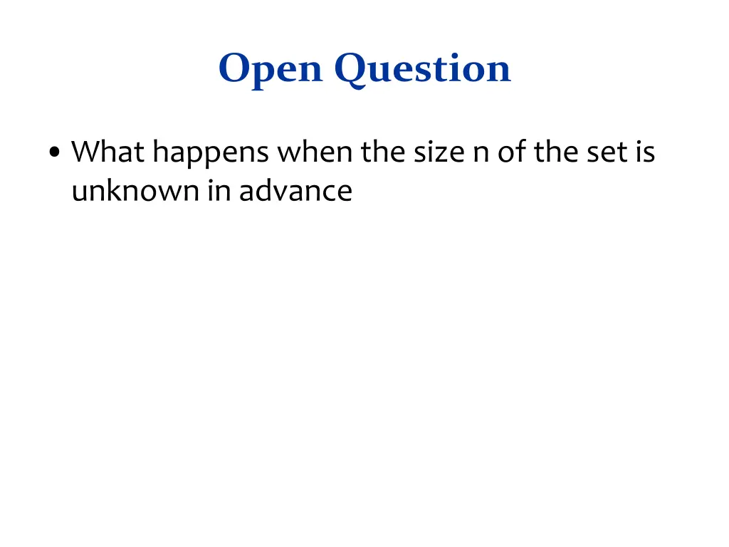 open question