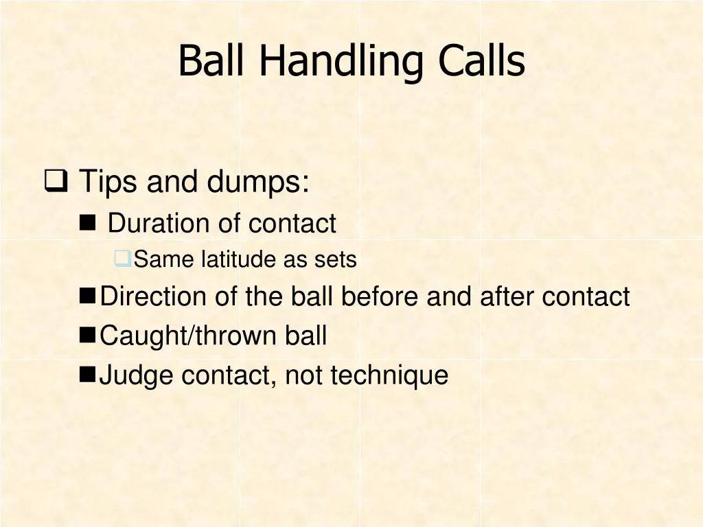 ball handling calls 2