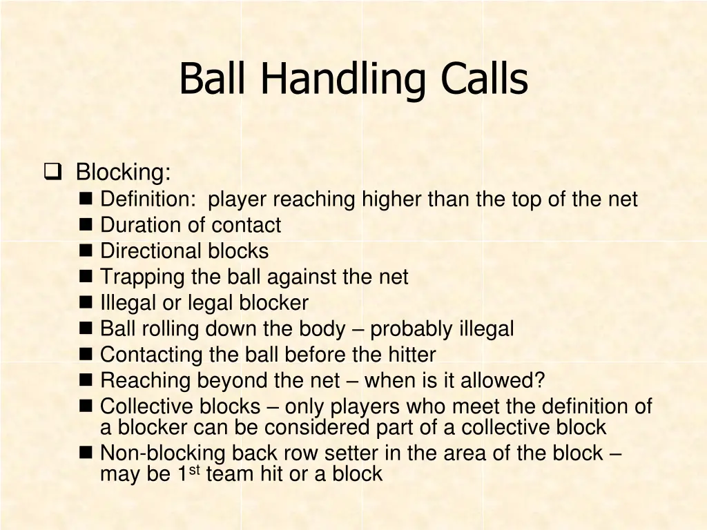 ball handling calls 4