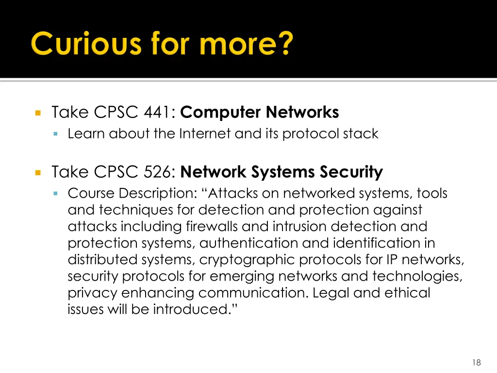 take cpsc 441 computer networks learn about