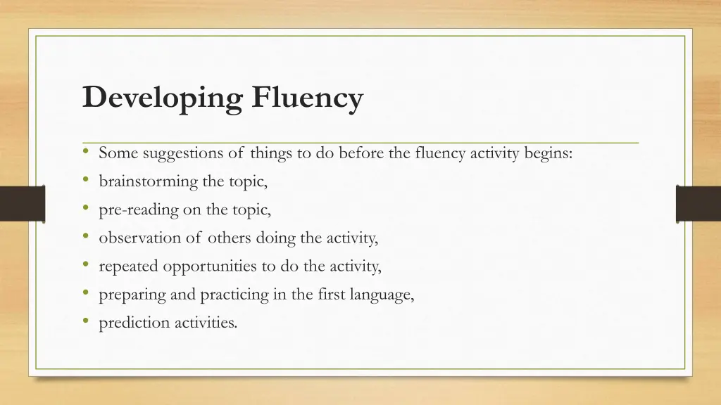 developing fluency 1
