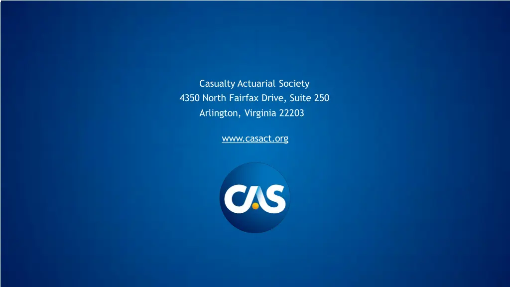 casualty actuarial society 4350 north fairfax