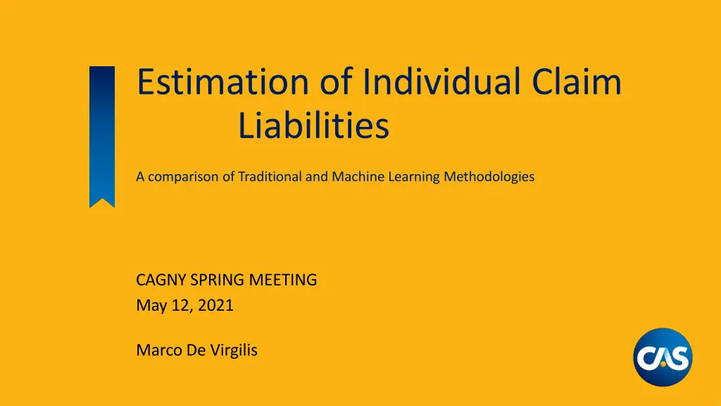 estimation of individual claim liabilities