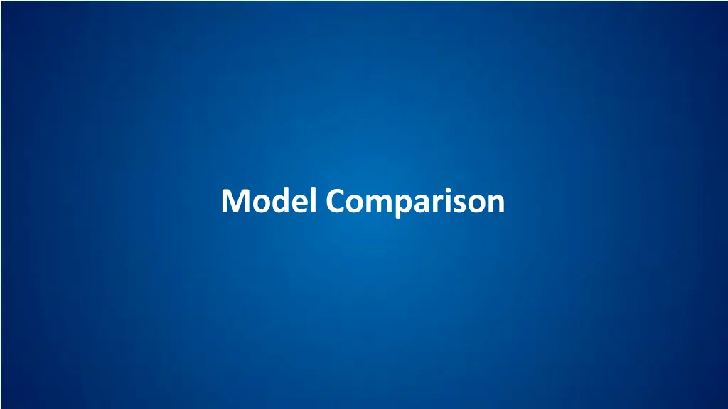 model comparison