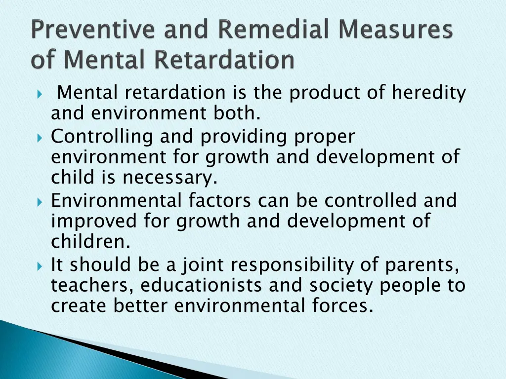 mental retardation is the product of heredity