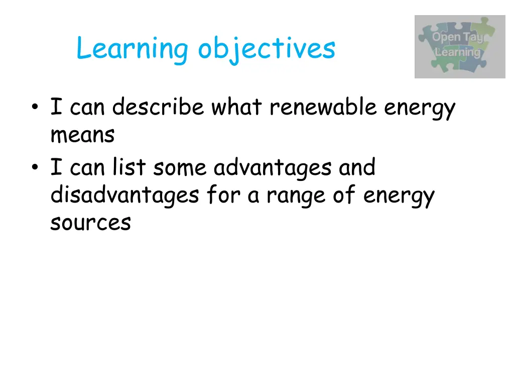 learning objectives