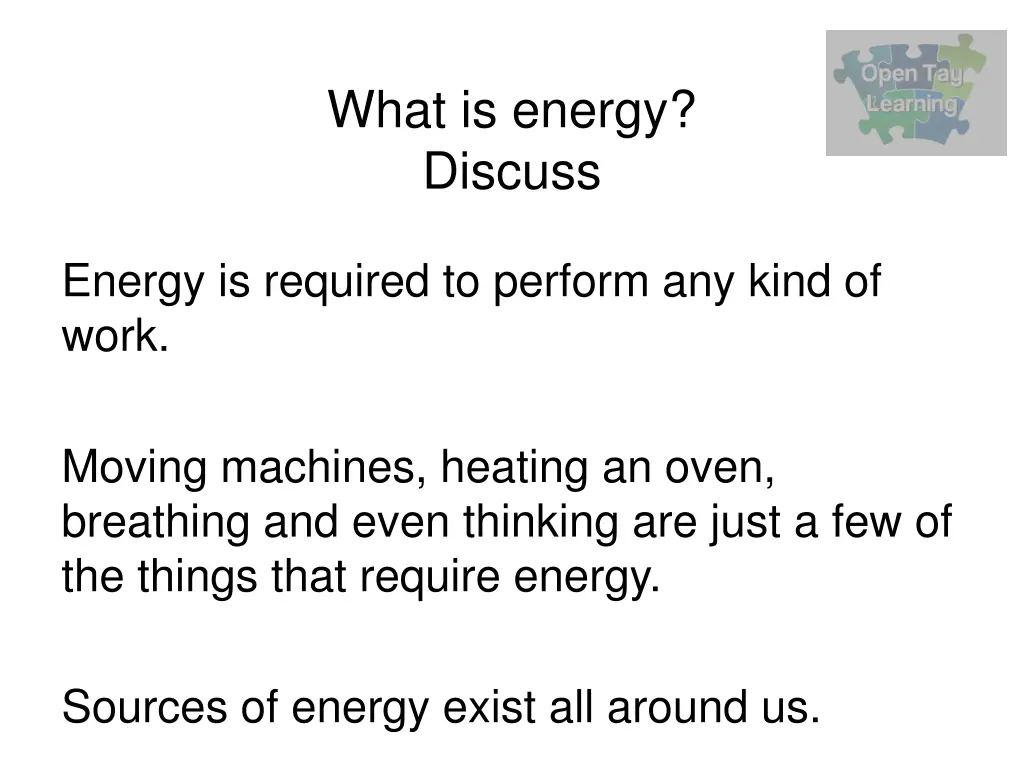 what is energy discuss