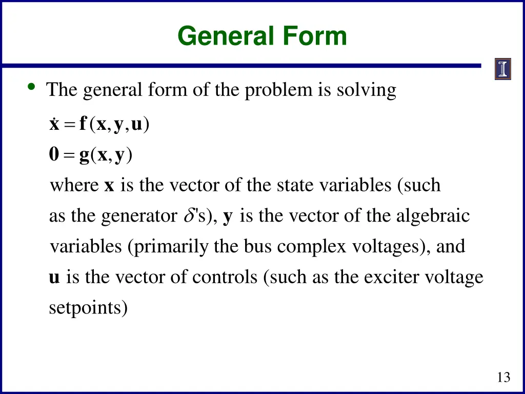general form