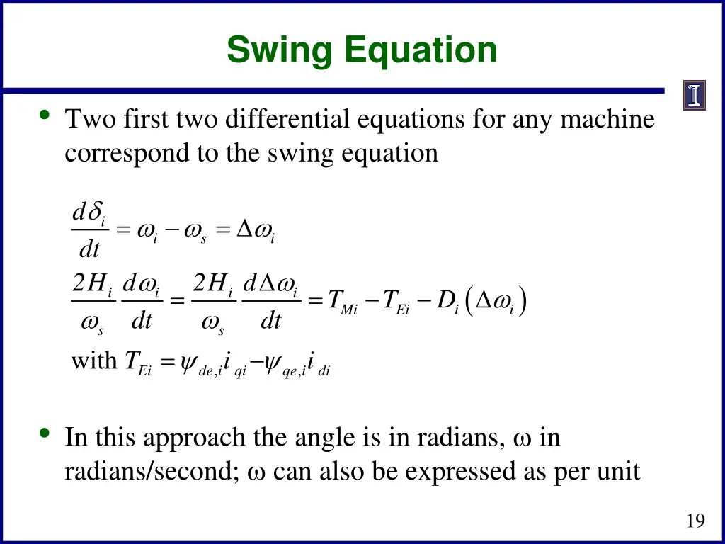 swing equation