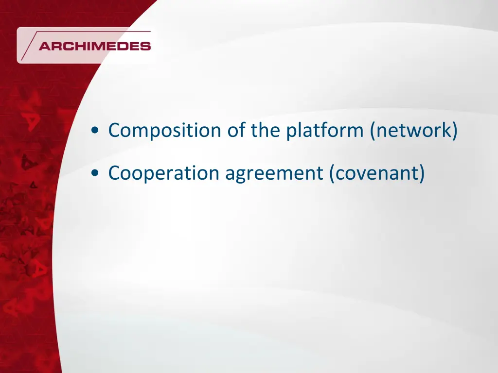 composition of the platform network