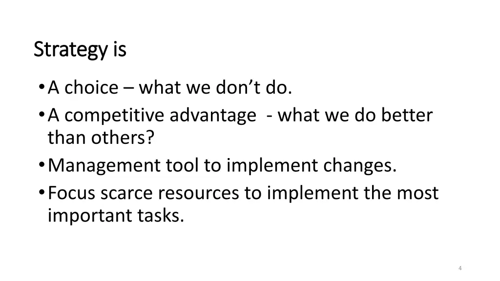 strategy is strategy is