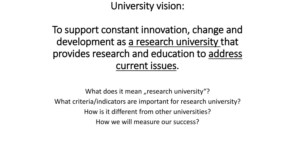 university university vision