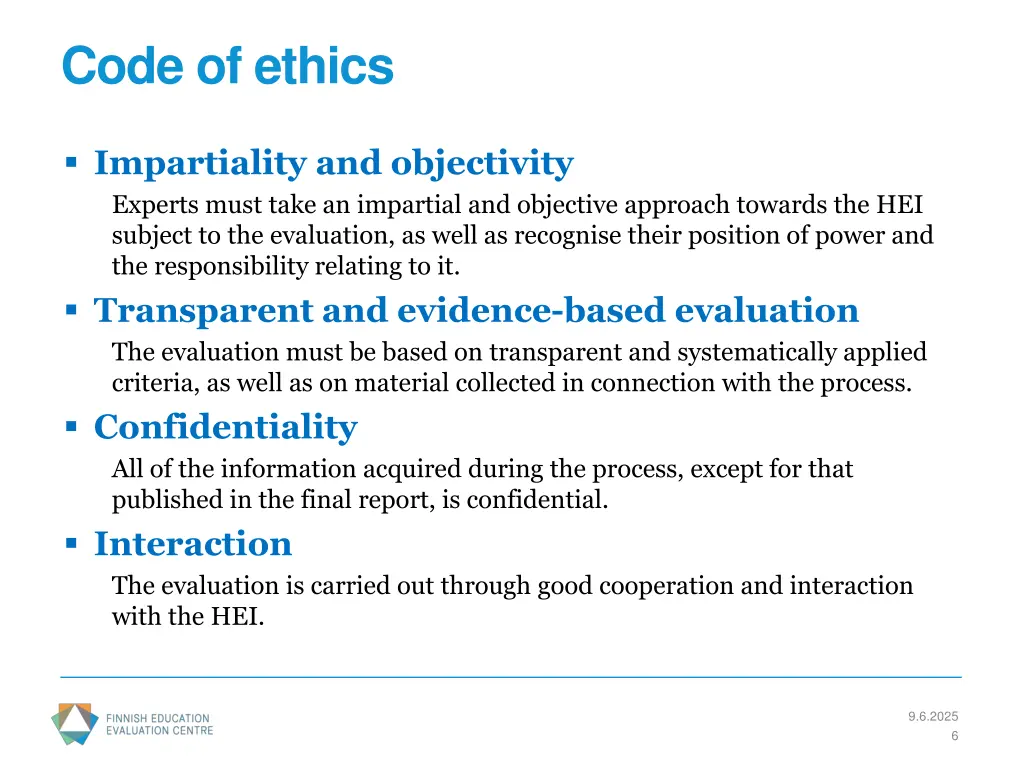 code of ethics
