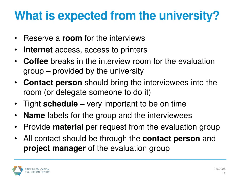 what is expected from the university