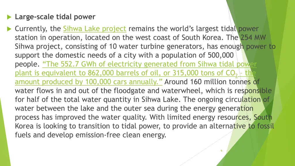 large scale tidal power