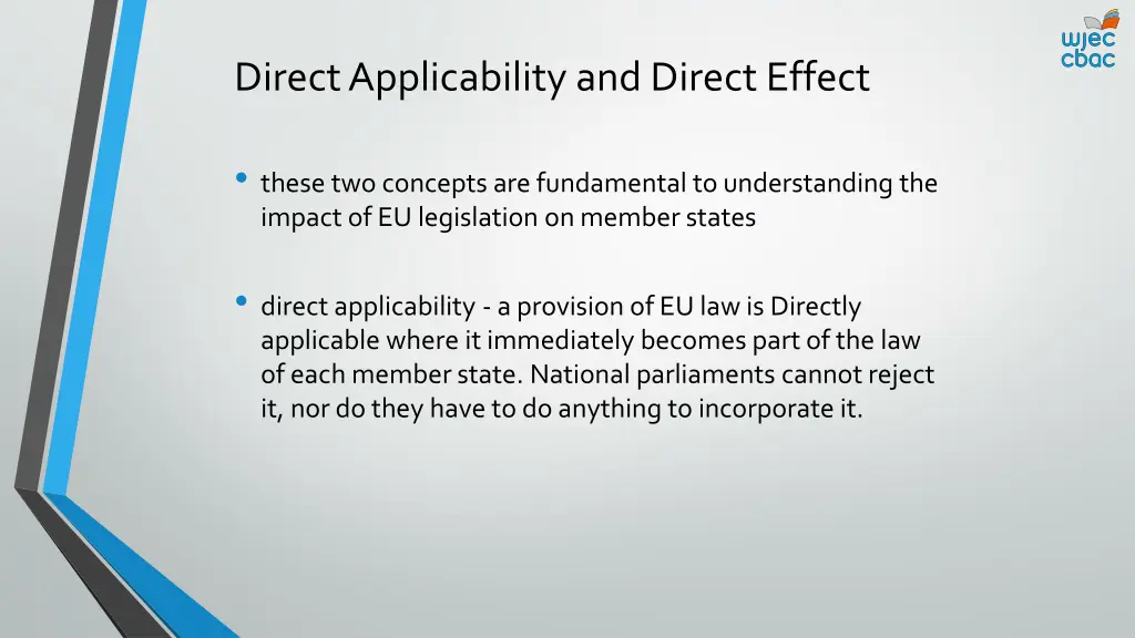 direct applicability and direct effect
