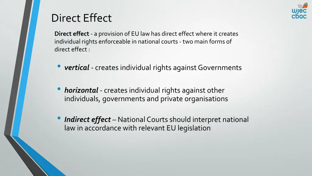 direct effect