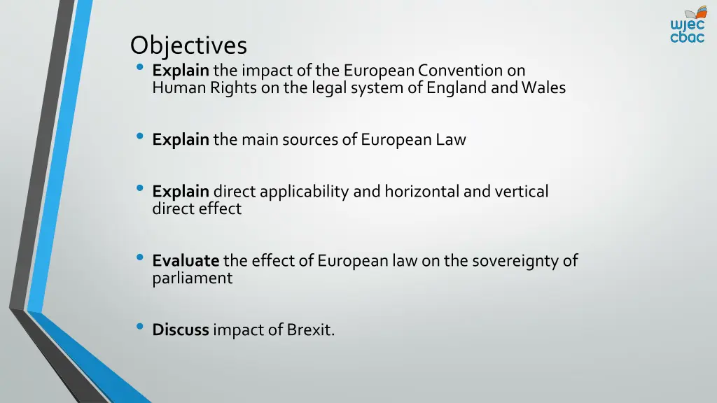 objectives