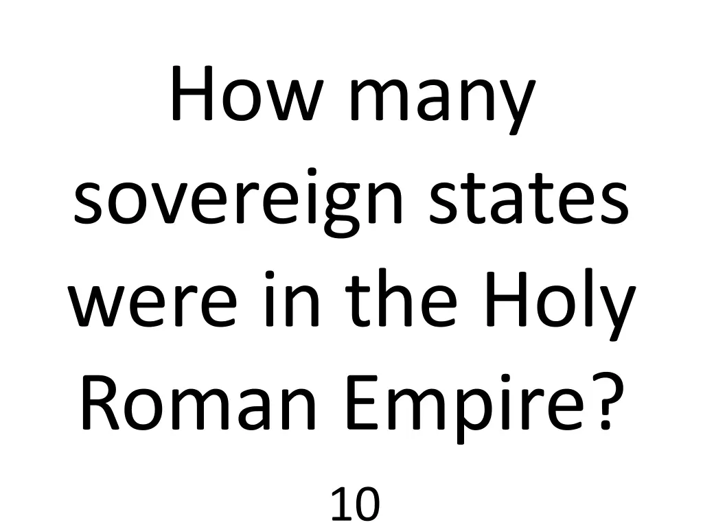 how many sovereign states were in the holy roman