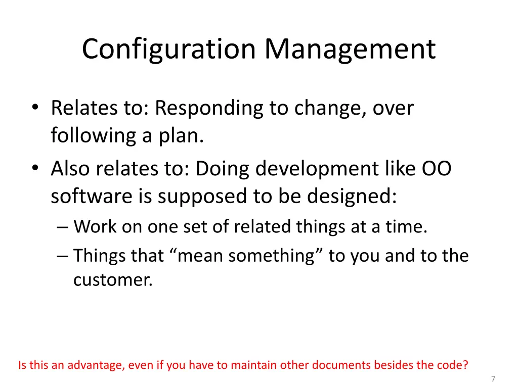 configuration management