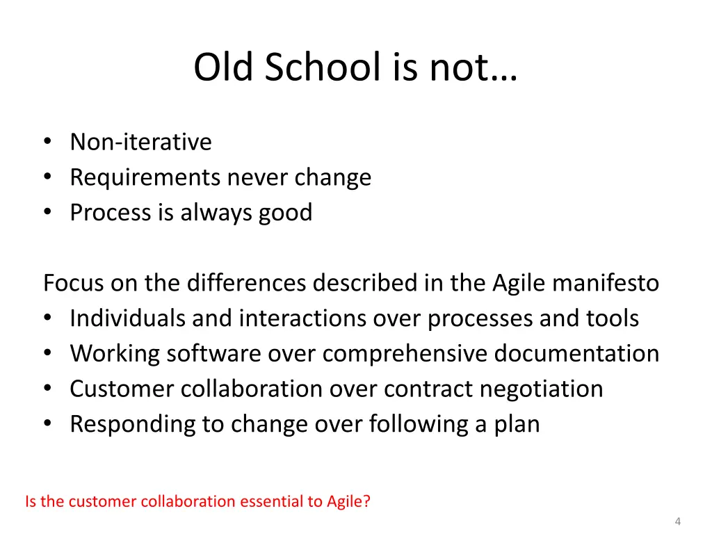 old school is not