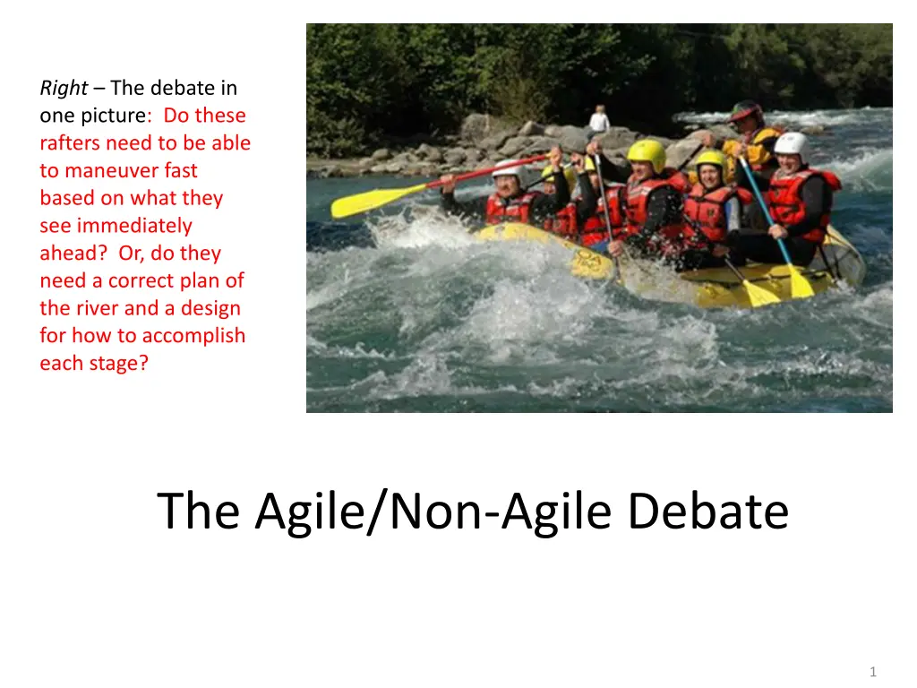 right the debate in one picture do these rafters
