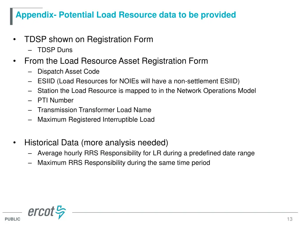 appendix potential load resource data