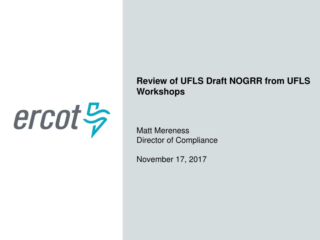 review of ufls draft nogrr from ufls workshops