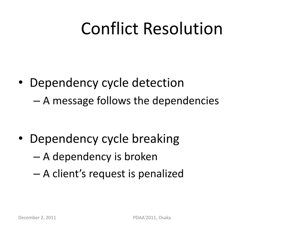 conflict resolution