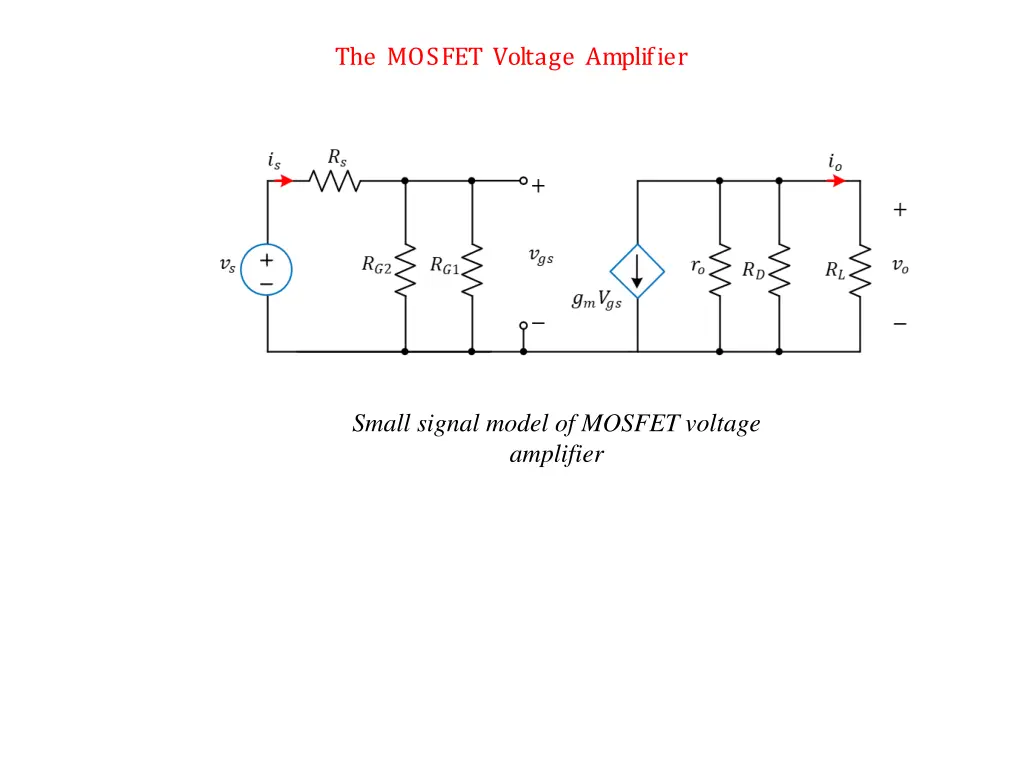 the mosfet voltage amplifier 1