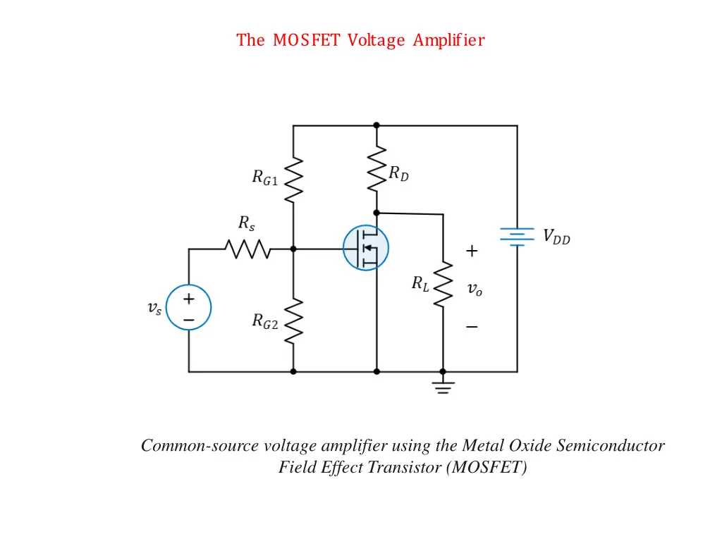 the mosfet voltage amplifier