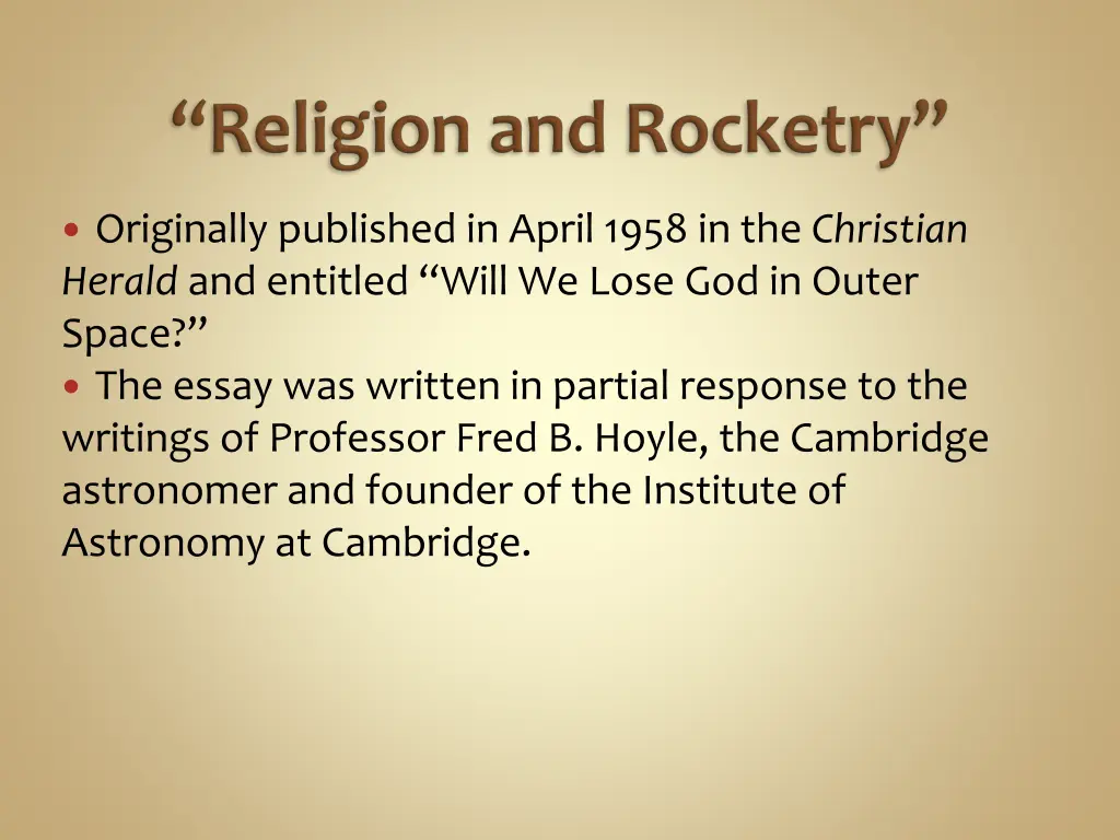 originally published in april 1958