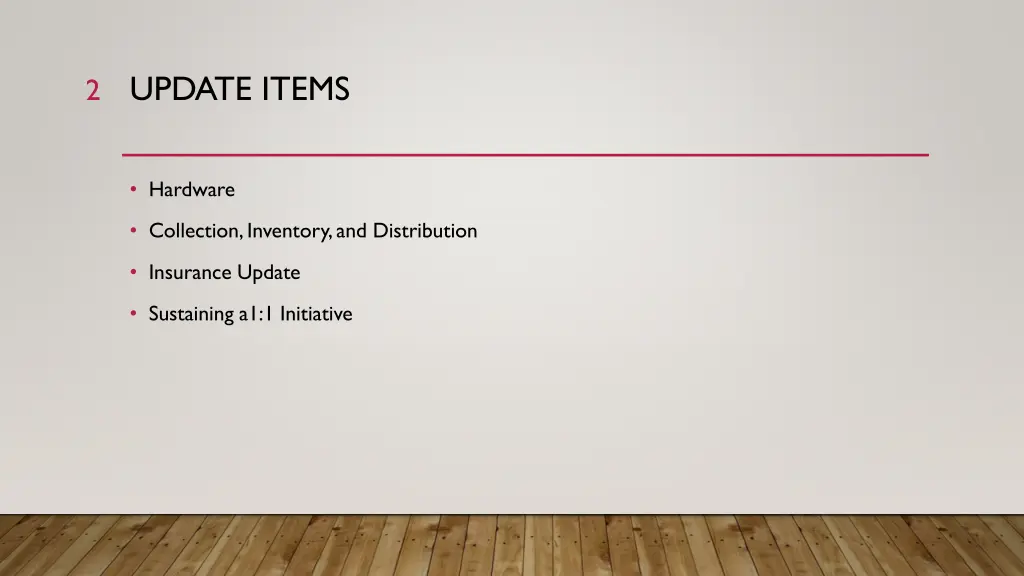 update items
