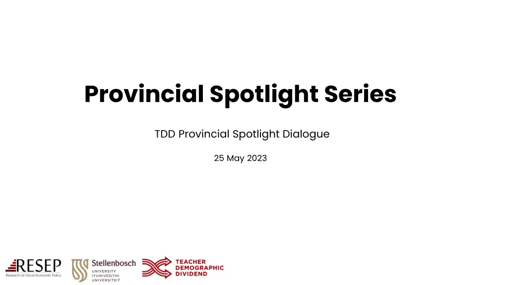 provincial spotlight series